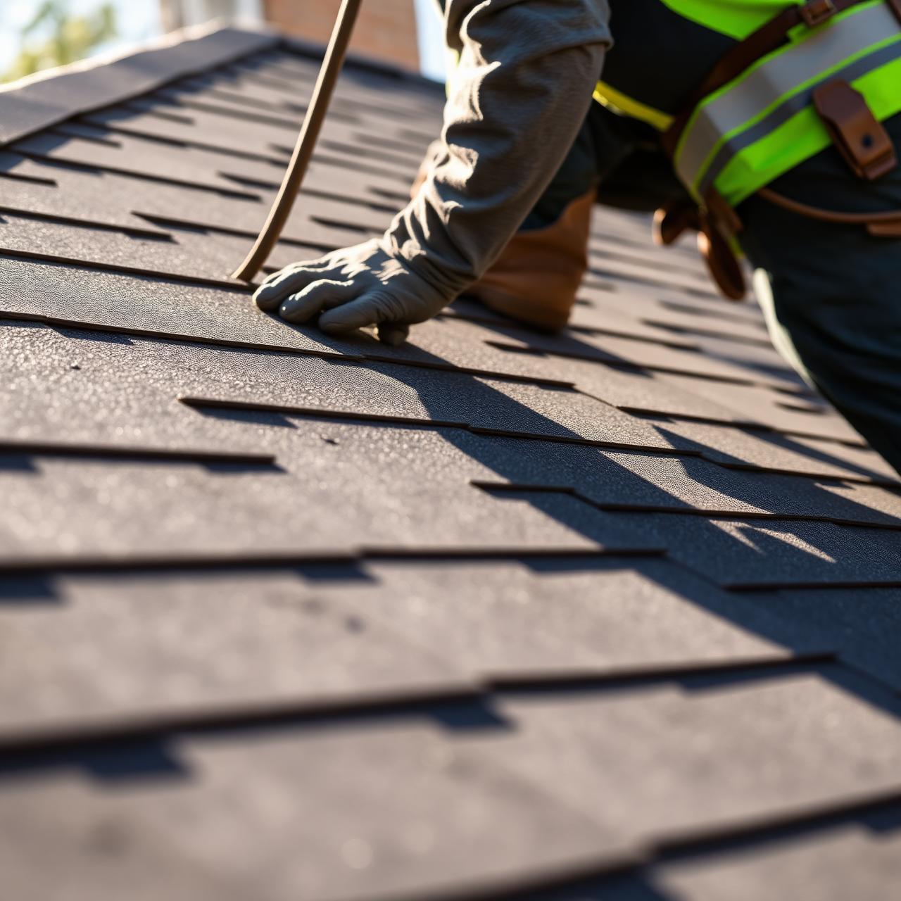Master craftsman installing premium architectural shingles